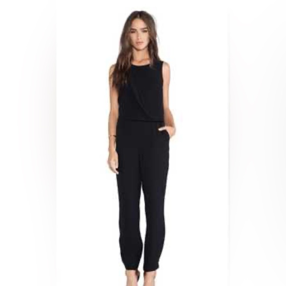 Theory Black Sleeveless Jumpsuit with Wide-Leg Design - Picture 1 of 4